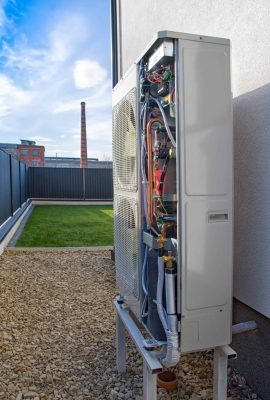 Installation of a heat pump in a residential building